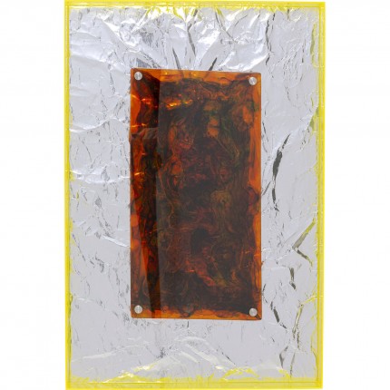 Tableau Crumple 60x90cm rouge Kare Design