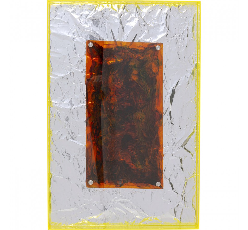 Tableau Crumple 60x90cm rouge Kare Design Tableau Crumple 60x90cm rouge Kare Design