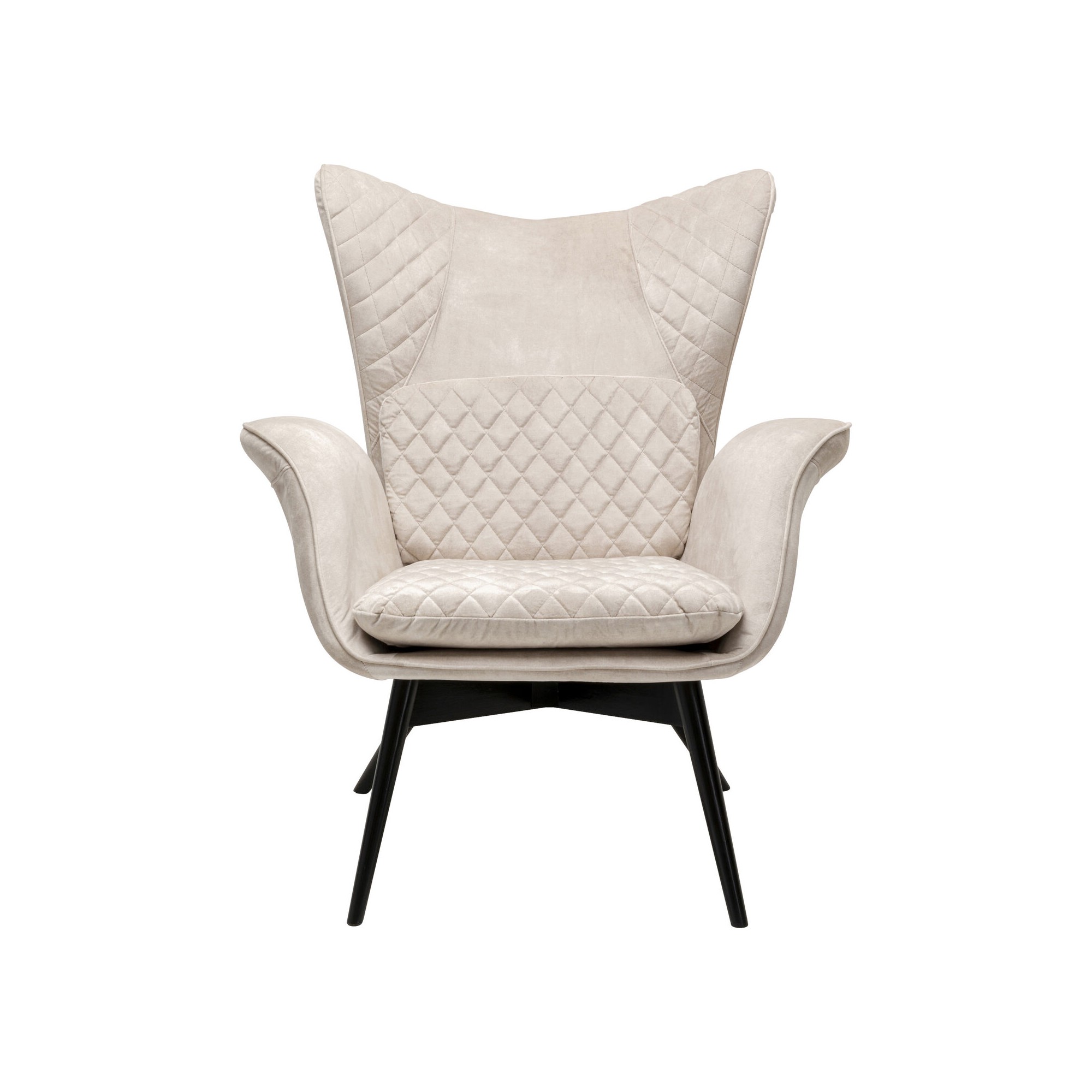 Fauteuil Tudor velours crème Kare Design