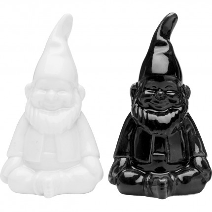Salière et poivrière nains noir et blanc Kare Design Salière et poivrière nains noir et blanc Kare Design