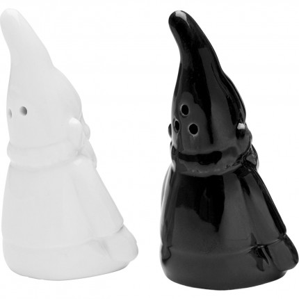 Salt and pepper shakers gnome black and white Kare Design