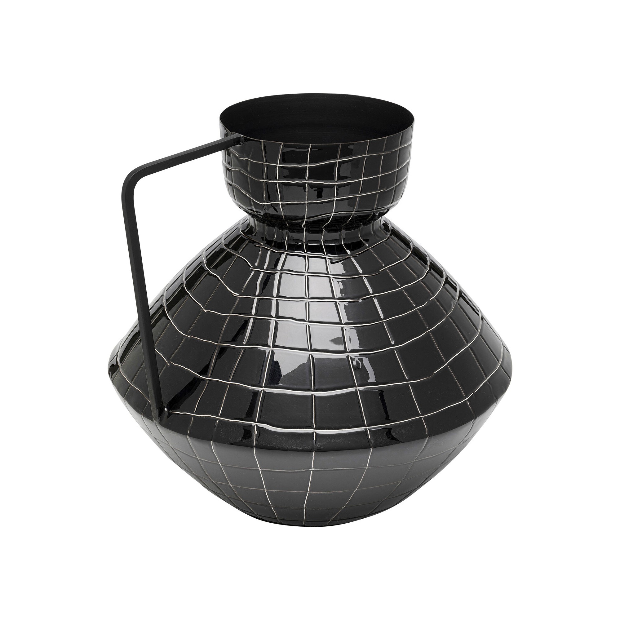 Vase Black Mesh Handle 29cm