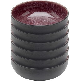 Bols en grès noir, violet et blanc - Alissa - Kare Design