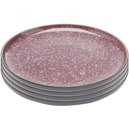 Assiettes plates en grès noir, violet et blanc - Alissa - Kare Design