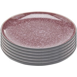 Assiettes à dessert en grès noir, violet et blanc - Alissa - Kare Design
