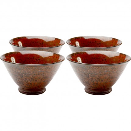 Bols Ari rouges 11cm set de 4 Kare Design Bols Ari rouges 11cm set de 4 Kare Design