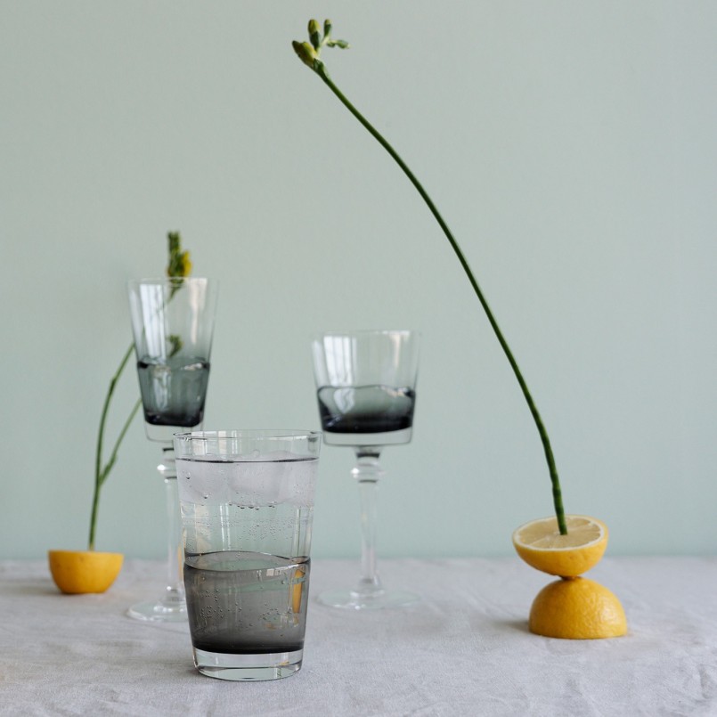 Verres à eau gris - Mimi - Kare Design