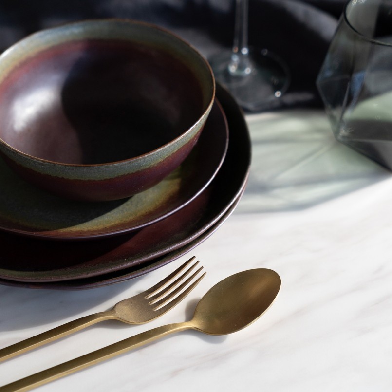 Assiettes en faïence violette - Hermosa - Kare Design