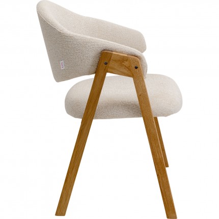 Chaise avec accoudoirs Julius crème Kare Design