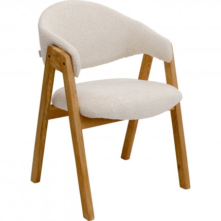 Chaise avec accoudoirs Julius crème Kare Design