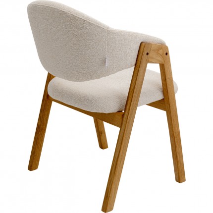 Chaise avec accoudoirs Julius crème Kare Design