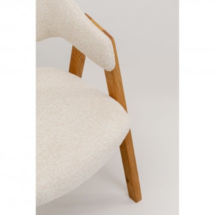 Chaise avec accoudoirs Julius crème Kare Design