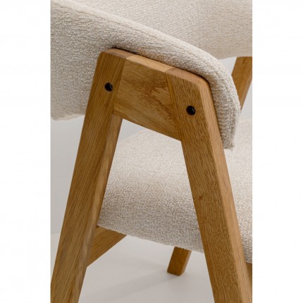 Chaise avec accoudoirs Julius crème Kare Design