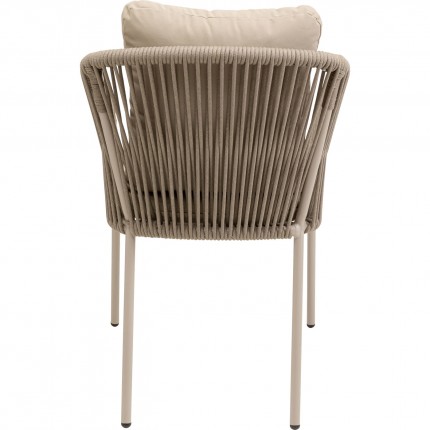 Outdoor chair with armrests Cyprus beige Kare Design