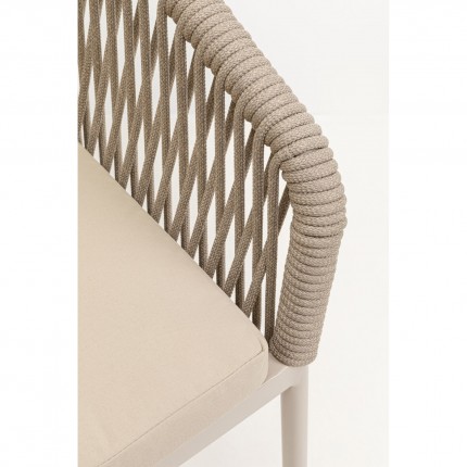 Outdoor chair with armrests Cyprus beige Kare Design