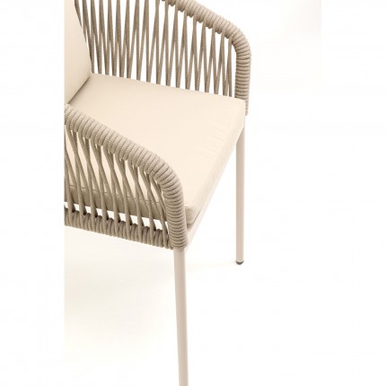 Outdoor chair with armrests Cyprus beige Kare Design