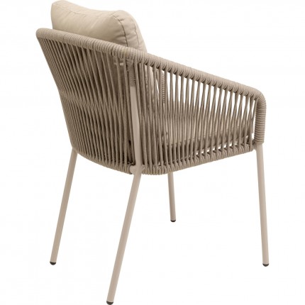 Outdoor chair with armrests Cyprus beige Kare Design