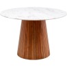 Table ronde en manguier massif et marbre - Grace - Kare Design