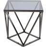 Table d'appoint grise en verre et acier - Cristallo - Kare Design