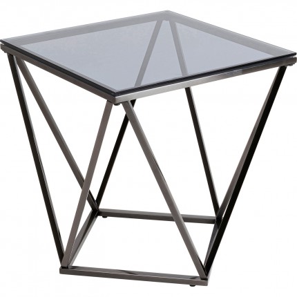 Table d'appoint Cristallo 50x50cm graphite Kare Design