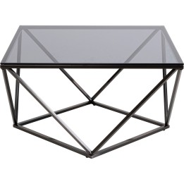 Table basse moderne en verre et acier - Cristallo - Kare Design