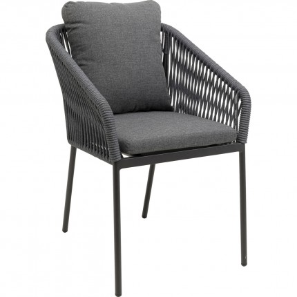 Outdoor chair with armrests Cyprus grey Kare Design