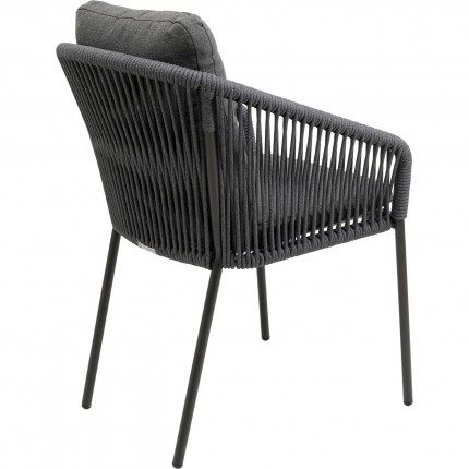 Outdoor chair with armrests Cyprus grey Kare Design