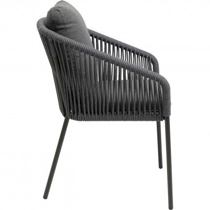 Outdoor chair with armrests Cyprus grey Kare Design