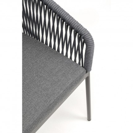 Chaise de jardin avec accoudoirs Cyprus grise Kare Design