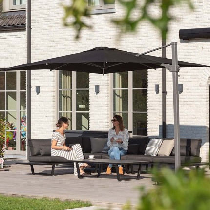 Parasol San Diego 300cm gris anthracite Gescova