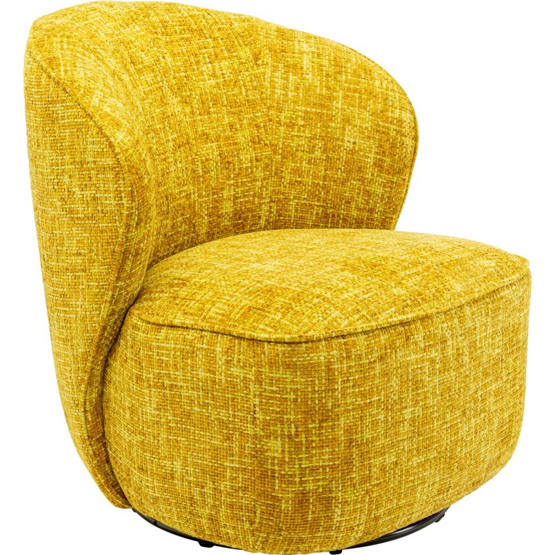 Swivel Armchair Ellie yellow Kare Design