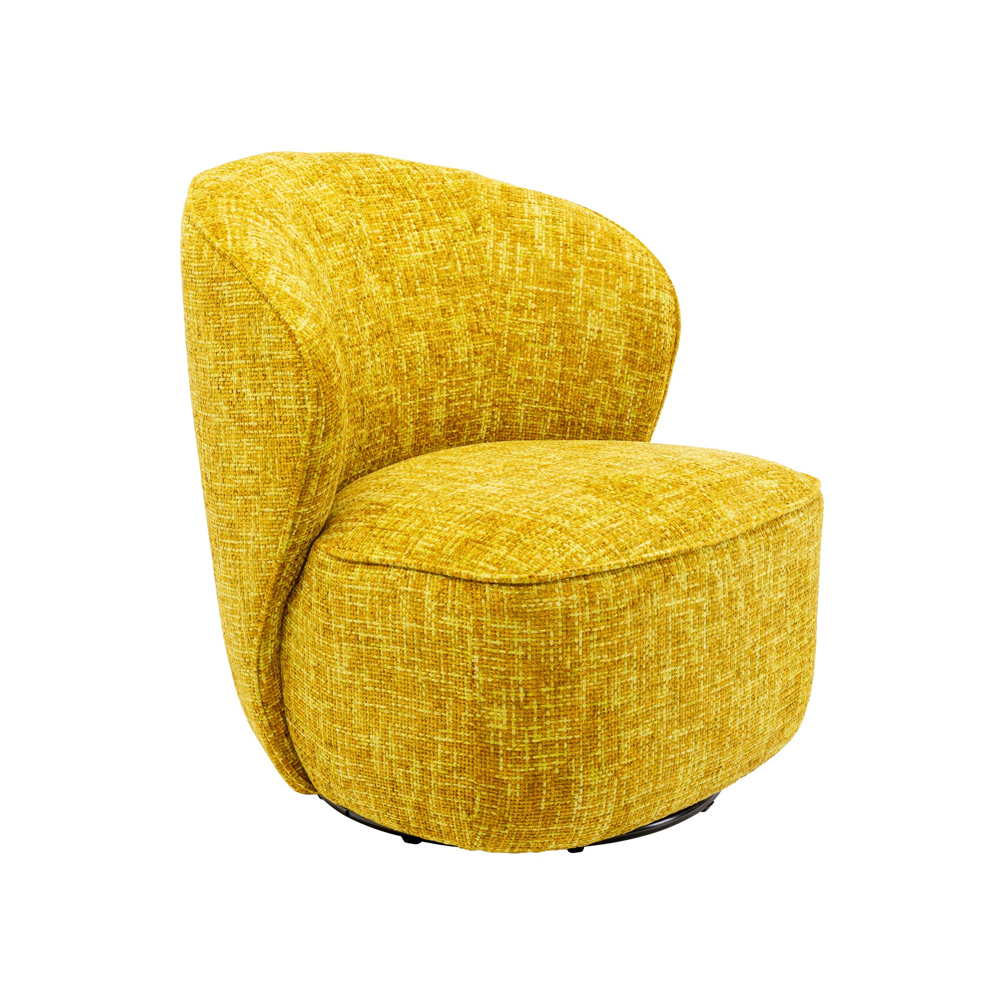 Fauteuil pivotant Ellie jaune Kare Design