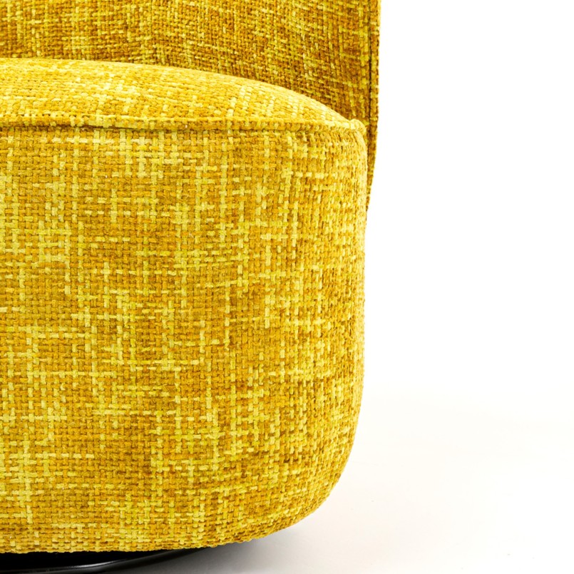 Fauteuil pivotant jaune - Ellie - Kare Design