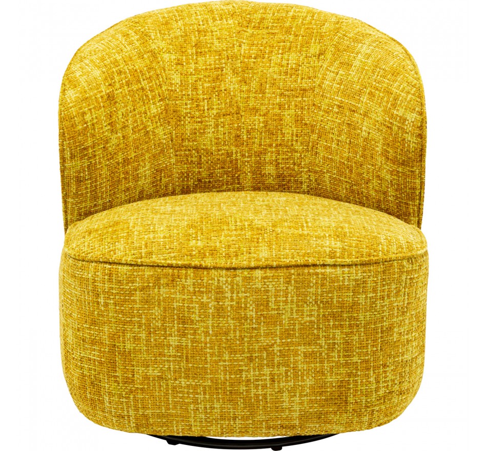 Fauteuil pivotant Ellie jaune Kare Design Fauteuil pivotant Ellie jaune Kare Design