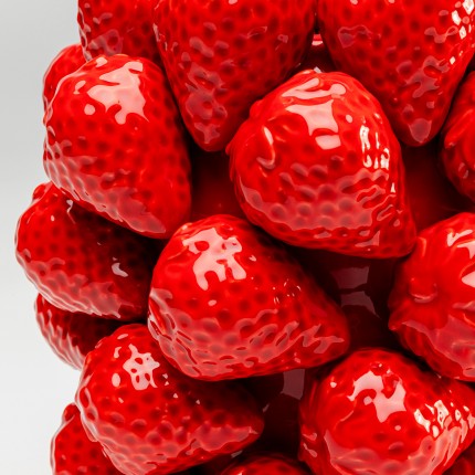 Vase strawberries red 24cm Kare Design