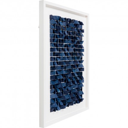 Tableau Frame Origami bleu 74x104cm Kare Design