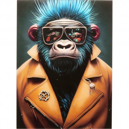 Glass Picture Punk Gorilla 60x80cm Kare Design