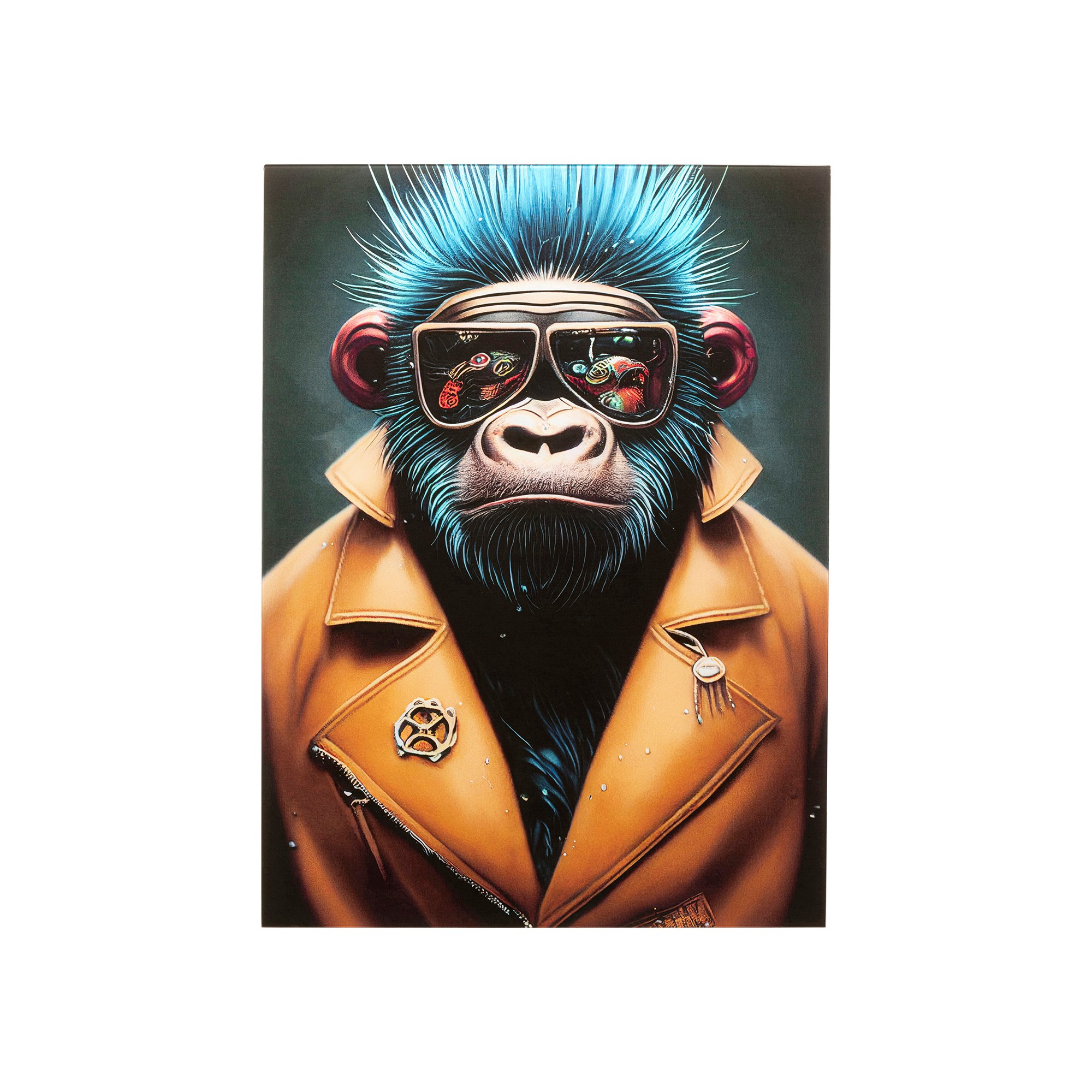 Glass Picture Punk Gorilla 60x80cm Kare Design