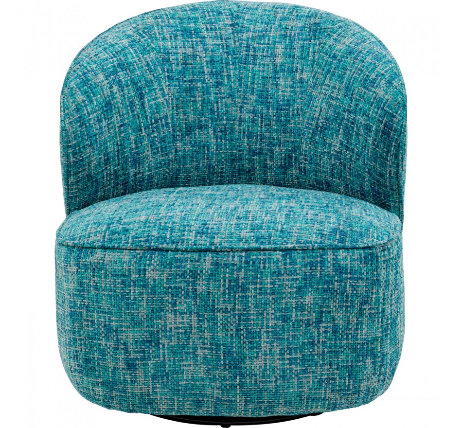 Fauteuil pivotant Ellie bleu clair Kare Design Fauteuil pivotant Ellie bleu clair Kare Design