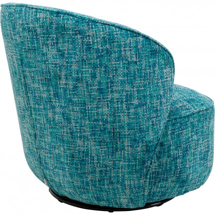 Fauteuil pivotant Ellie bleu clair Kare Design
