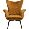 Fauteuil en velours ocre - Tudor - Kare Design
