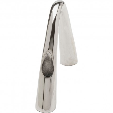 Candler Holder Bow Duo 21cm silver Kare Design