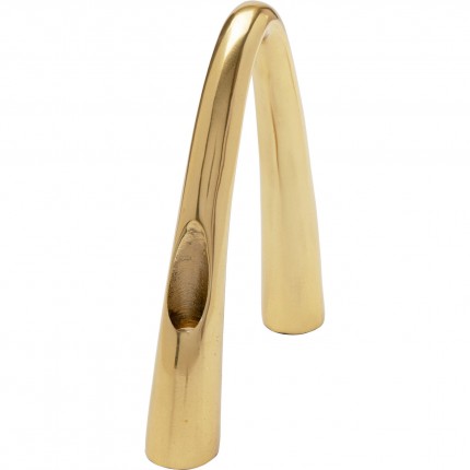 Candler Holder Bow Duo 25cm gold Kare Design