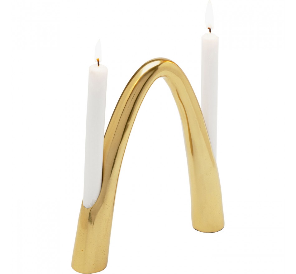 Bougeoir Bow Duo 25cm doré Kare Design Bougeoir Bow Duo 25cm doré Kare Design