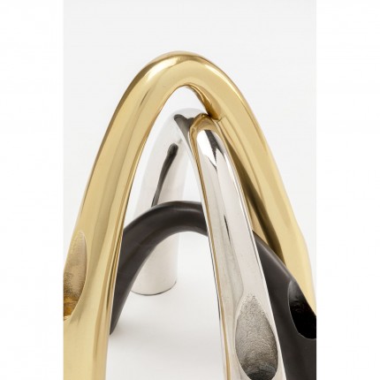 Candler Holder Bow Duo 25cm gold Kare Design