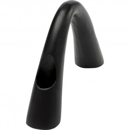Bougeoir Bow Duo 13cm noir Kare Design