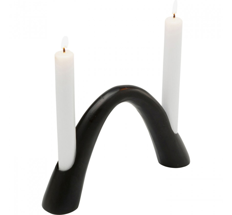 Bougeoir Bow Duo 13cm noir Kare Design Bougeoir Bow Duo 13cm noir Kare Design