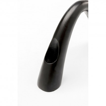 Bougeoir Bow Duo 13cm noir Kare Design