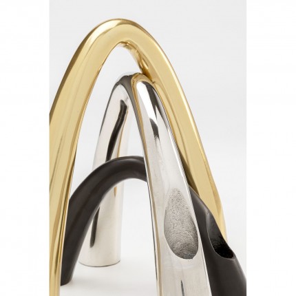 Bougeoir Bow Duo 13cm noir Kare Design