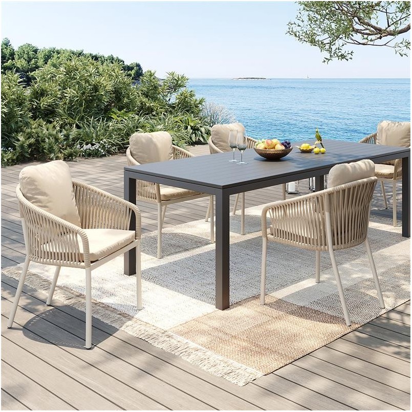 Chaise de jardin avec accoudoirs beige - Cyprus - Kare Design